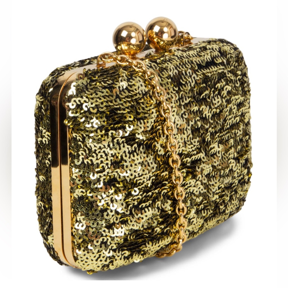 NWOT Dolce & Gabbana gold sequin purse